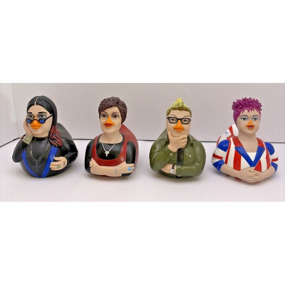 Vtg 2002 CelebriDucks Ozzy Osbourn Family Rubber Duck Set 4 Signatures Network
